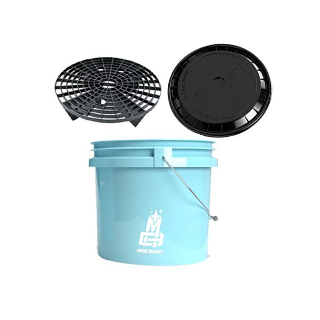 Magic Bucket Blue - detailingový kbelík 13 l s mřížkou a víkem