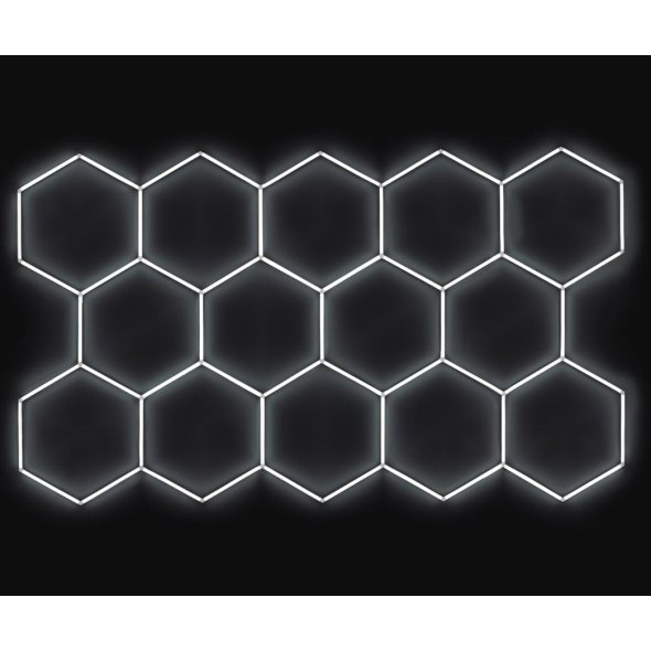 LED hexagonové světlo 6500 K (420x238 cm)