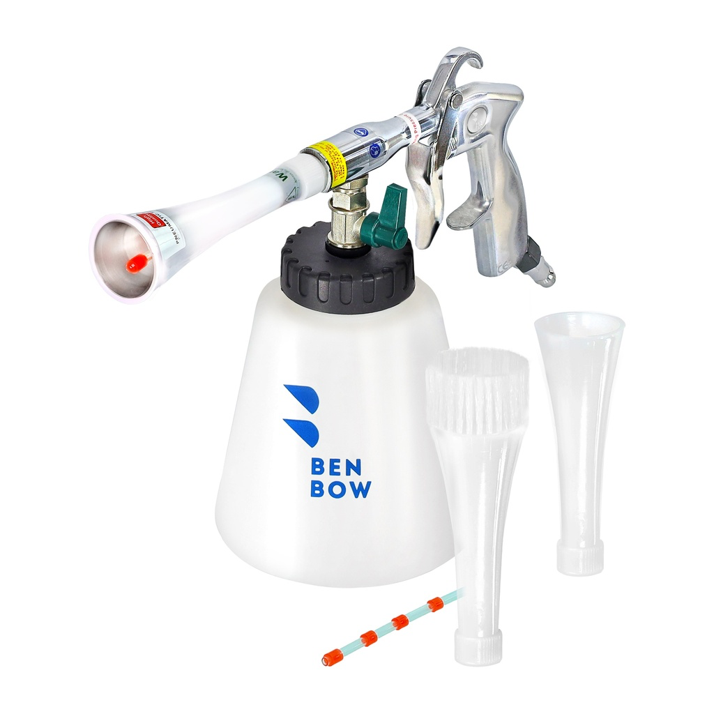 BenBow Cleaning Gun Classic 234 - čistící pistol se třemi nástavci a náhradní hadičkou (tornádor)