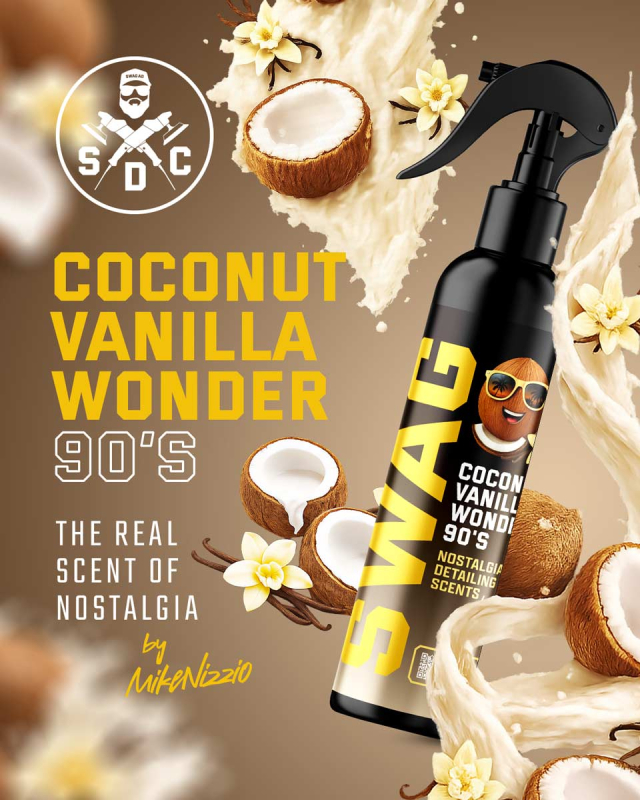 SWAG Coconut Vanilla Wonder 90's - vůně do interiéru s visačkou (150 ml)