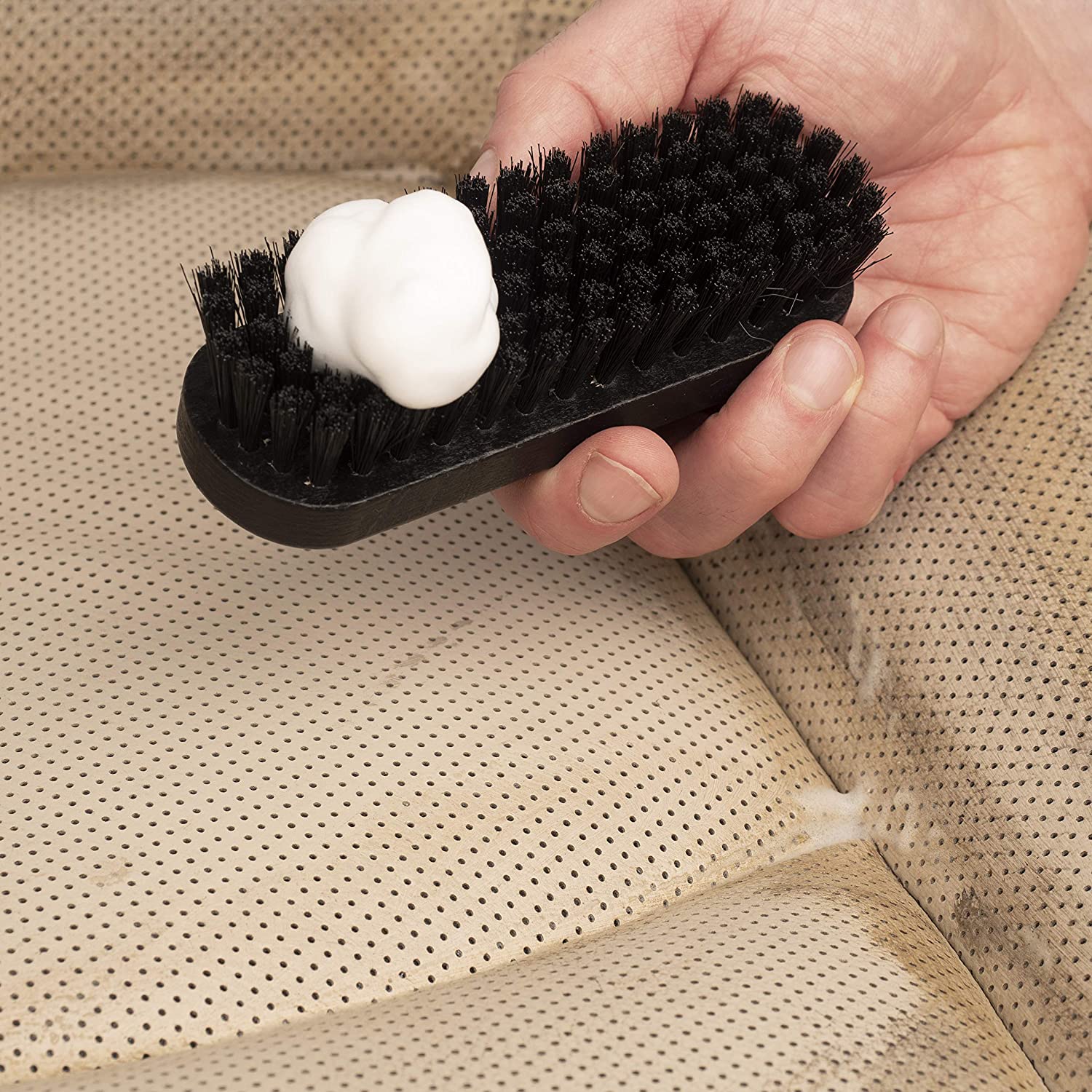 Colourlock Leather Brush - černý kartáček na kůži