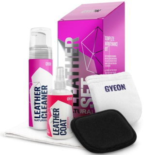 Gyeon Q2M LeatherSet NATURAL - sada pro čištění a impregnaci kůže