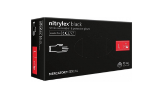 Mercator Nitrylex rukavice černé L - 100 kusů 