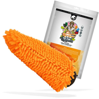 Nuke Guys Chenille Orange - mikrovláknová mycí rukavice